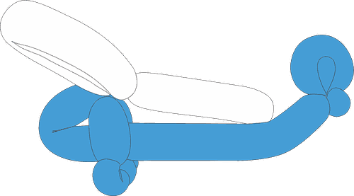 Ballonfigur Hubschrauber